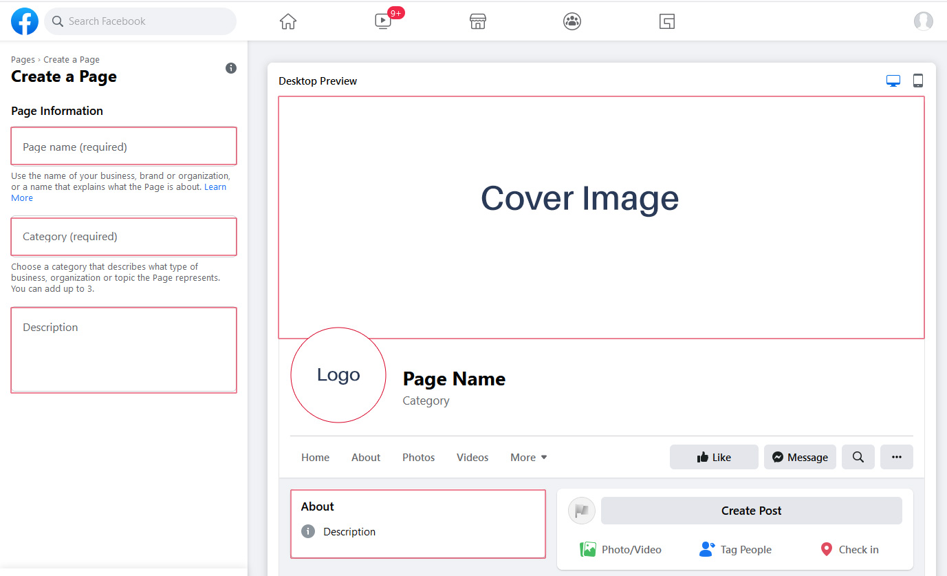 facebook page setup